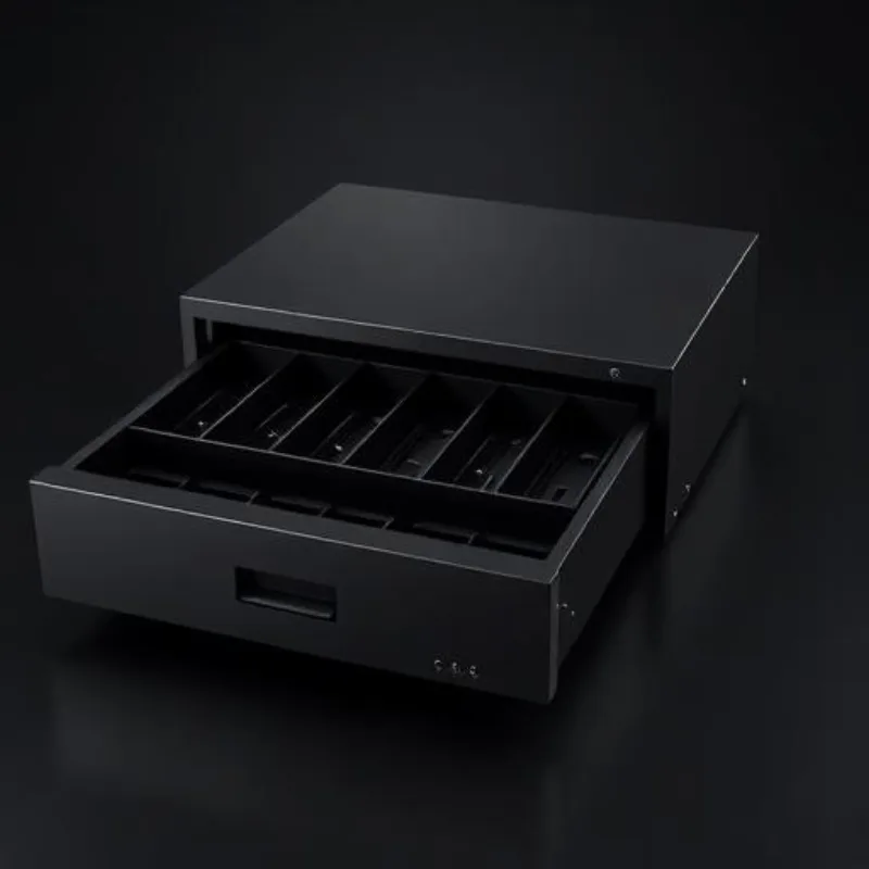 Cash Drawer cash drawer shown from the front, sold and supported by BSV Solution