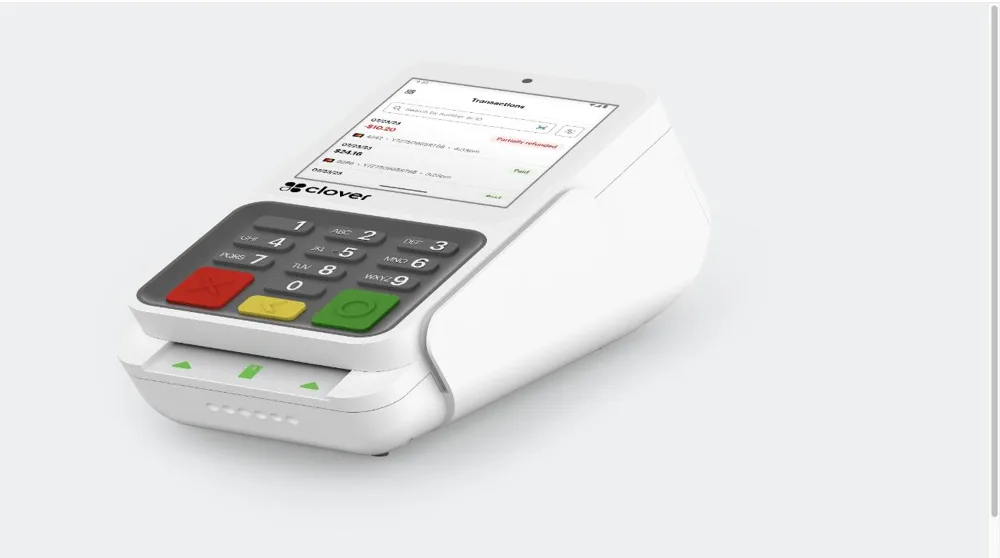 Clover Mini pos station shown from the front, sold and supported by BSV Solution
