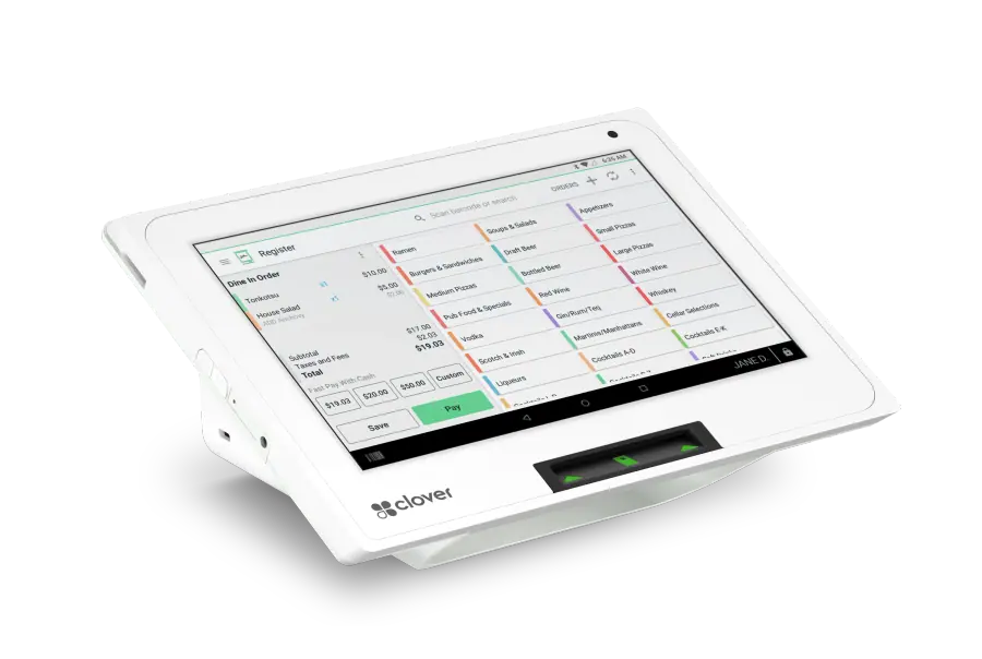 Clover Mini POS hardware recommended for coffee shops & cafes businesses