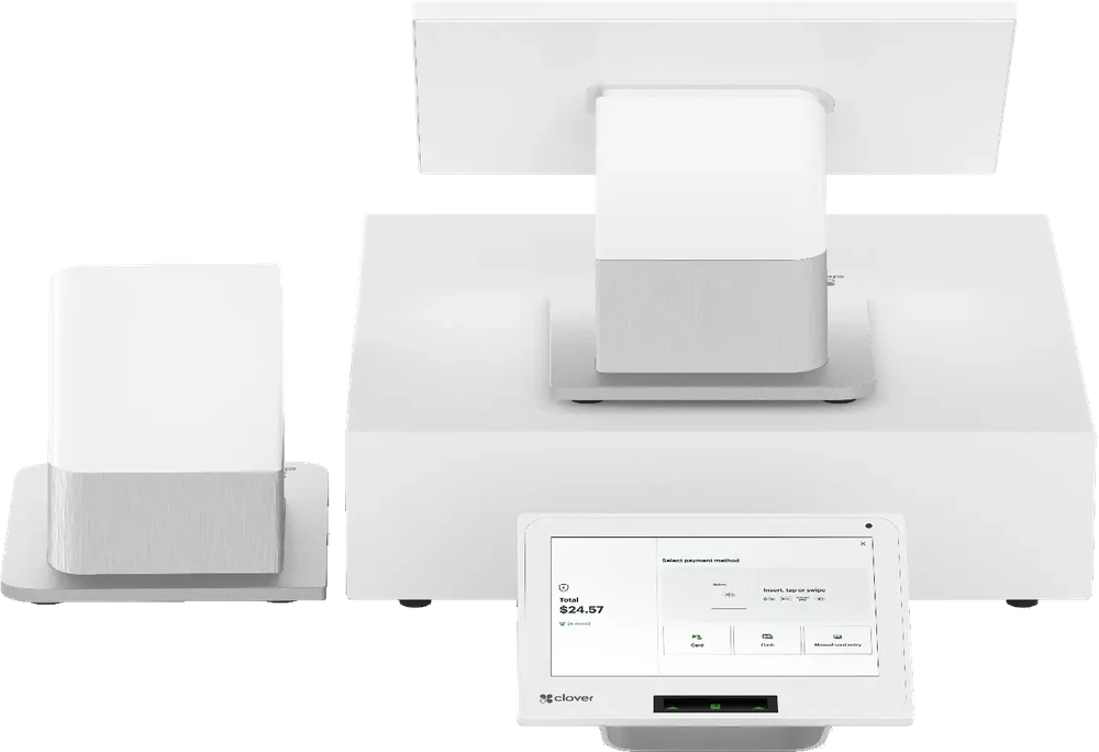 Clover Station Duo countertop POS station shown from the front