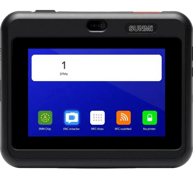 SUNMI P2 SMARTPAD handheld payment terminal shown from the front